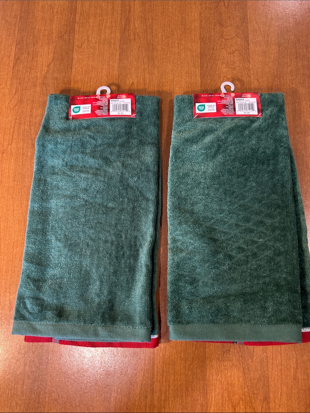 Two Disney Mickey Mouse Holiday Hand Towels - Picture 3 of 4